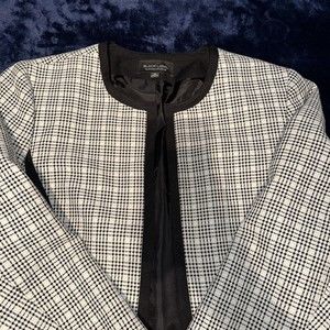 Black Label By Evan- Picone Suit Jacket Size 18 Long Sleeve Open Front